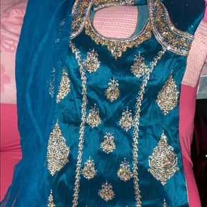 Heavy bedazzled Indian suit
